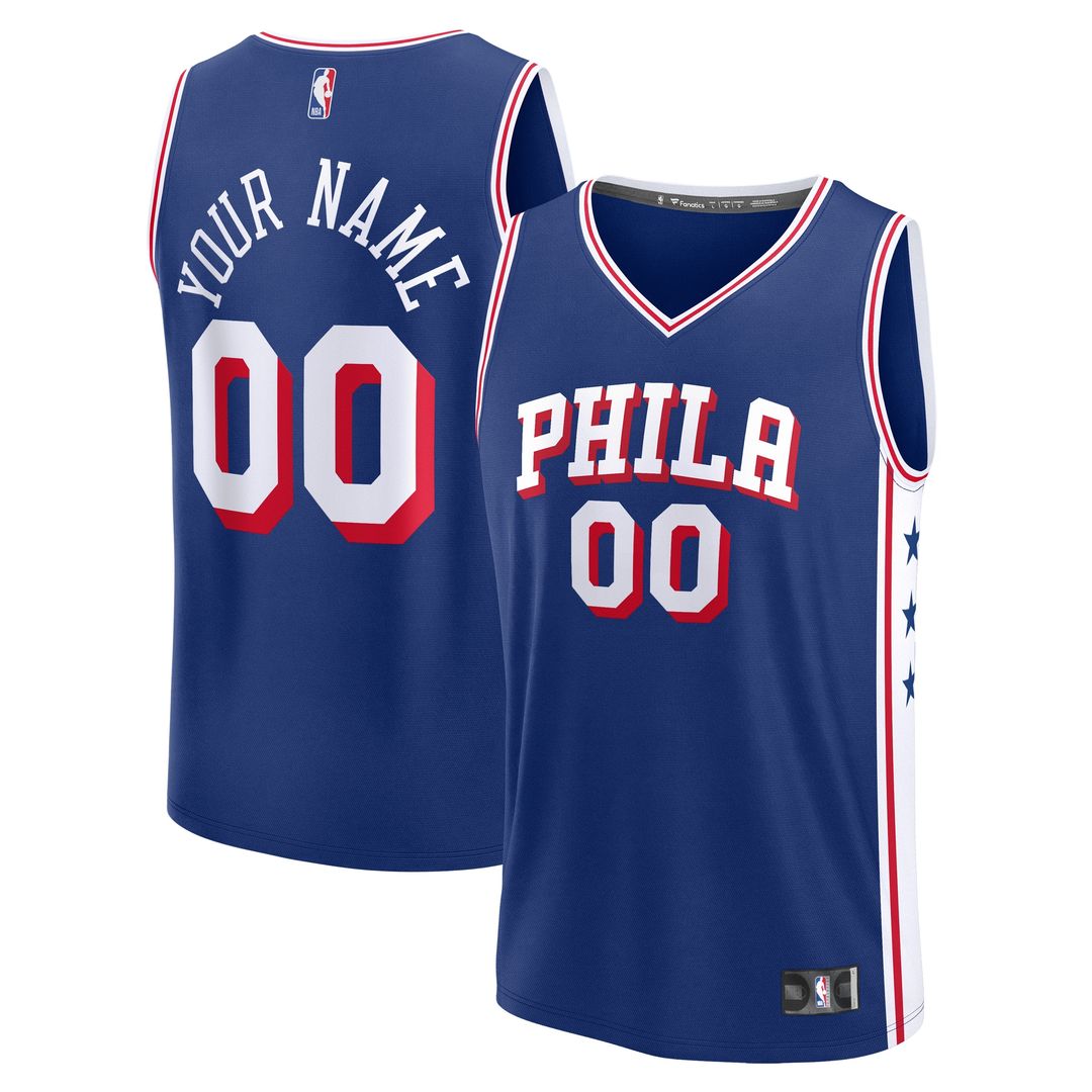 Philadelphia 76ers Fanatics Youth Fast Break Custom Replica Jersey - White  - Association Edition