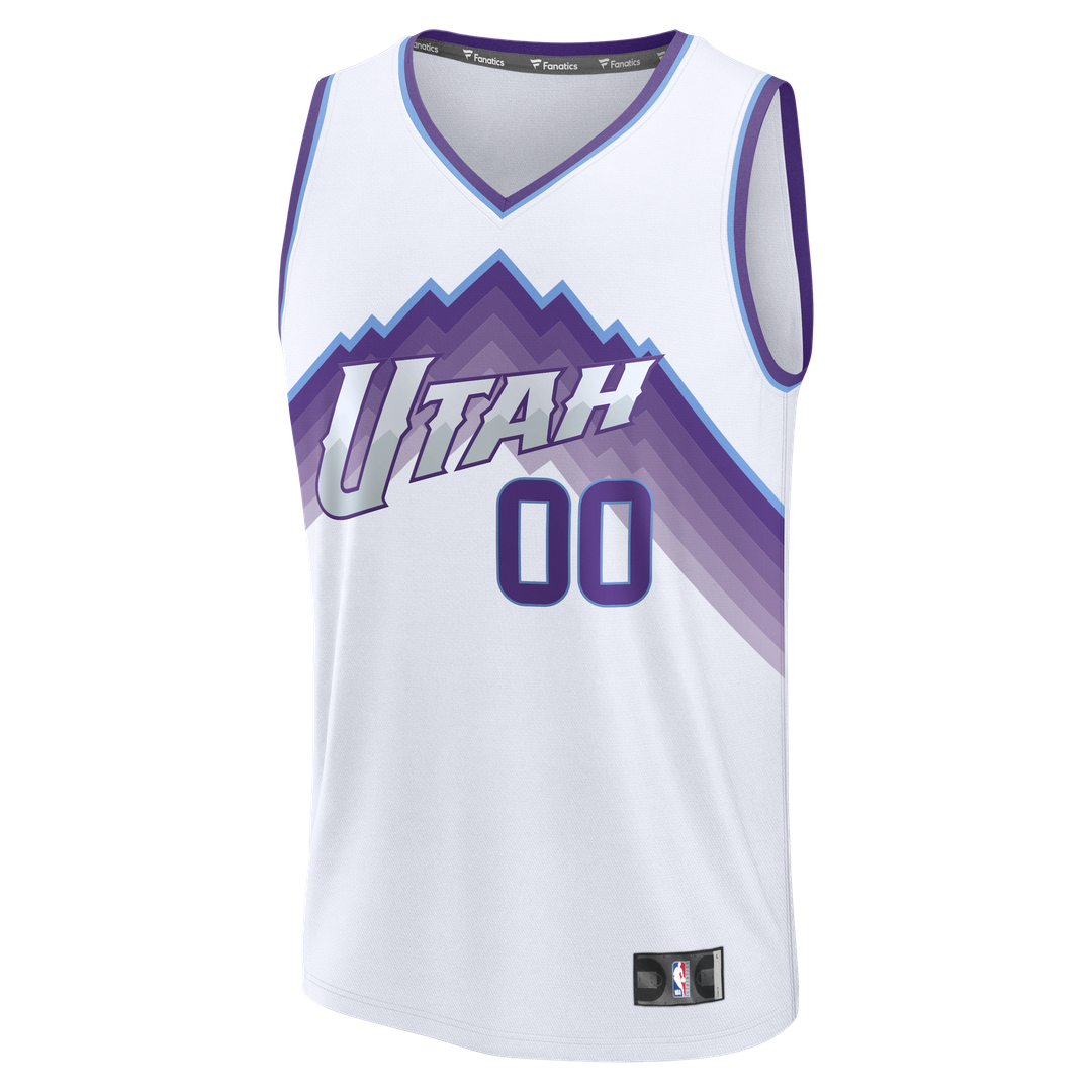 Utah Jazz Fanatics Youth Fast Break Replica Custom Jersey - Association Edition