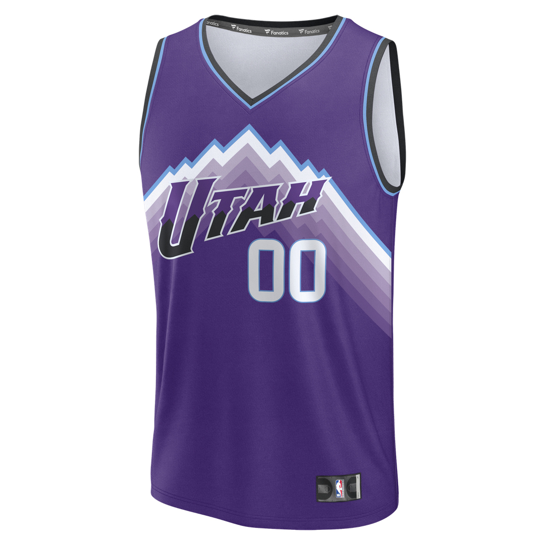 Utah Jazz Fanatics Fast Break Replica Custom Jersey - Purple - Icon Edition