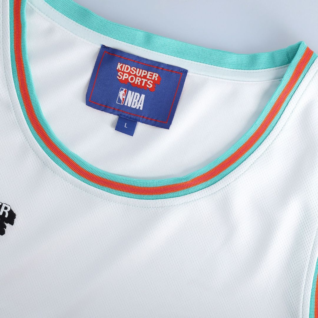 San Antonio Spurs NBA & KidSuper Studios by Fanatics Unisex Hometown Jersey - White