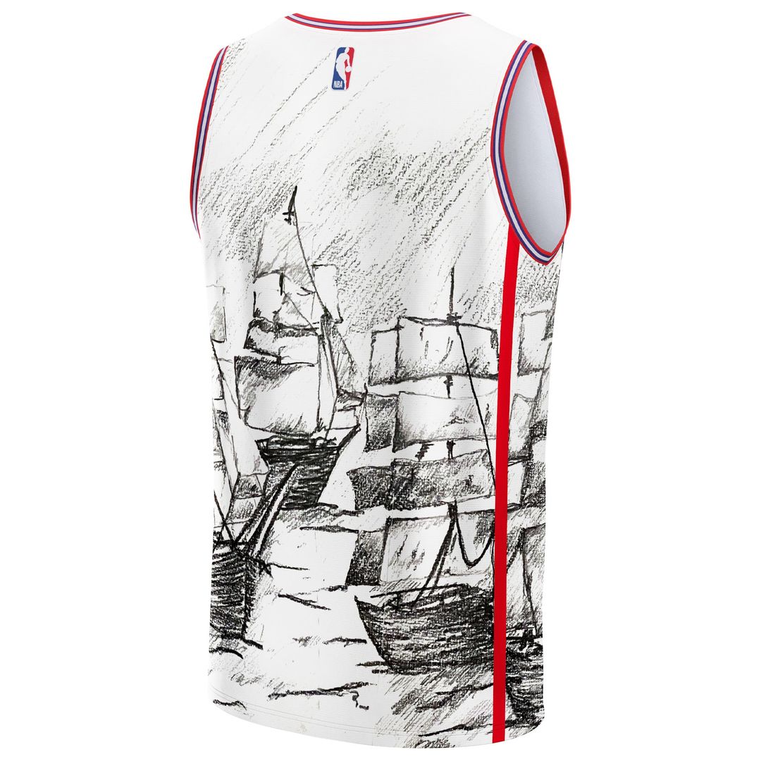 LA Clippers NBA & KidSuper Studios by Fanatics Unisex Hometown Jersey - Gray