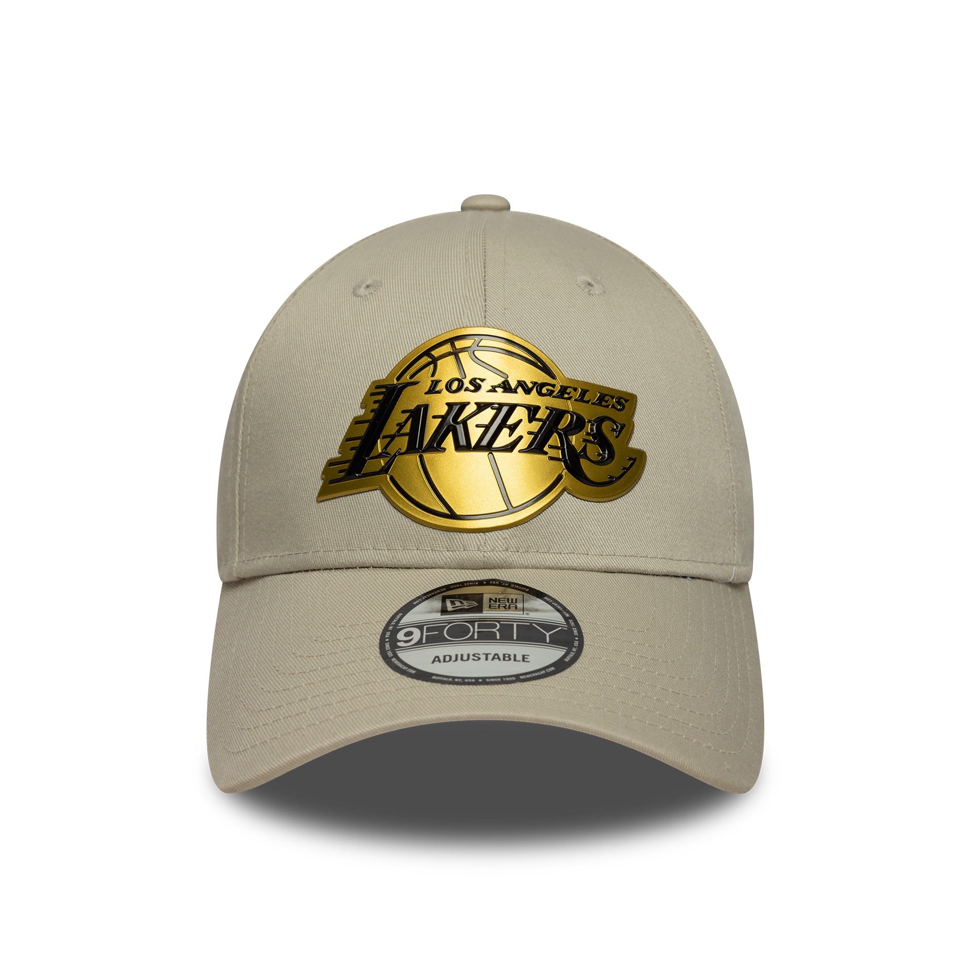 Los Angeles Lakers NBA Metallic 9Forty New Era Snapback Stone