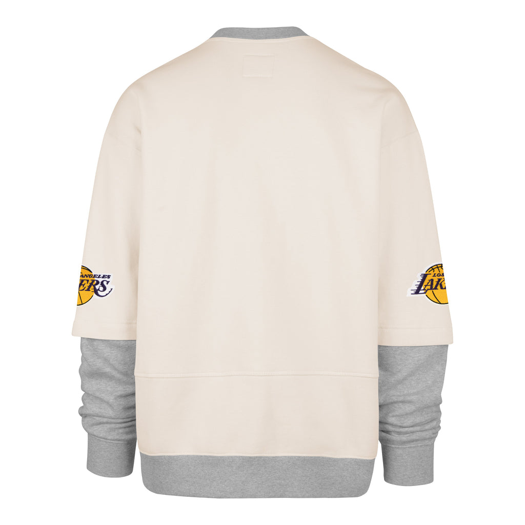 LOS ANGELES LAKERS TRIFECTA '47 DOUBLE LAYERED SNAP CREW