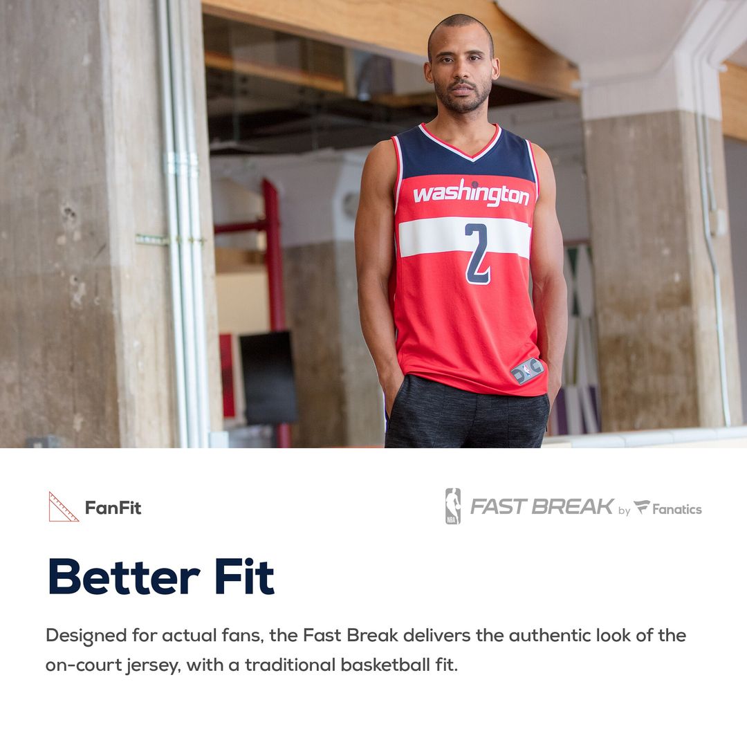 Washington Wizards Fanatics Fast Break Custom Replica Jersey Red - Icon Edition