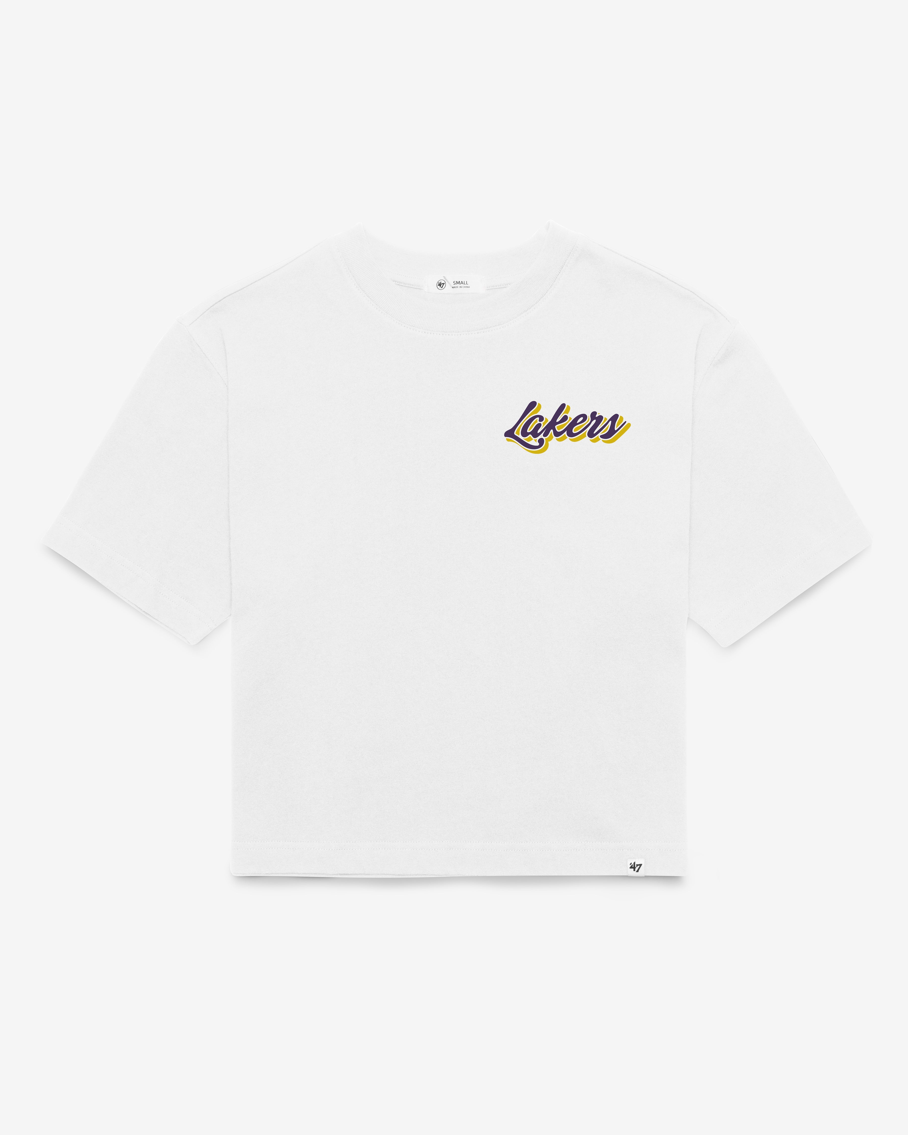 LOS ANGELES LAKERS COLLAGE SCRIPT '47 REED CITY TEE WOMENS