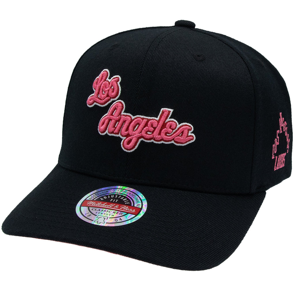 Los Angeles Lakers NBA Is It Pink? Classic Red Snapback Mitchell & Ness Black/Pink