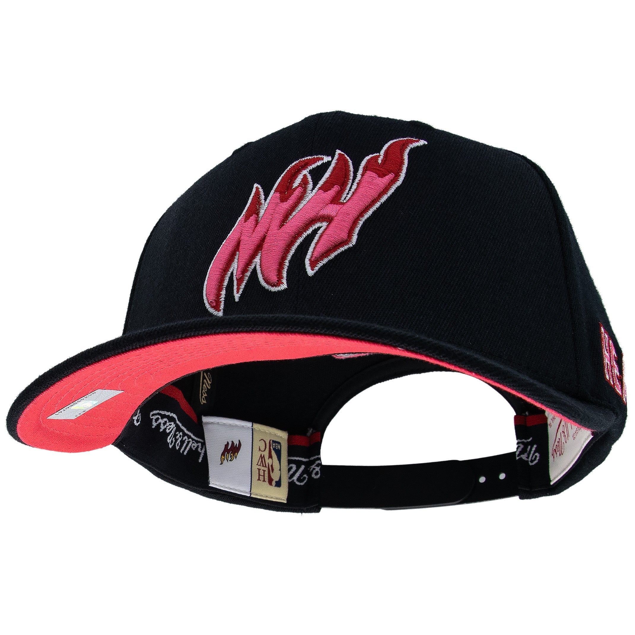 Miami Heat NBA Is It Pink? Classic Red Snapback Mitchell & Ness Black/Pink