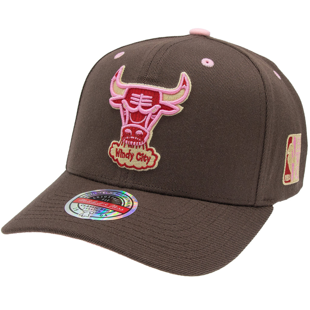 Chicago Bulls NBA Brown Sugar Bacon Classic Red Snapback Mitchell & Ness Brown/Pink
