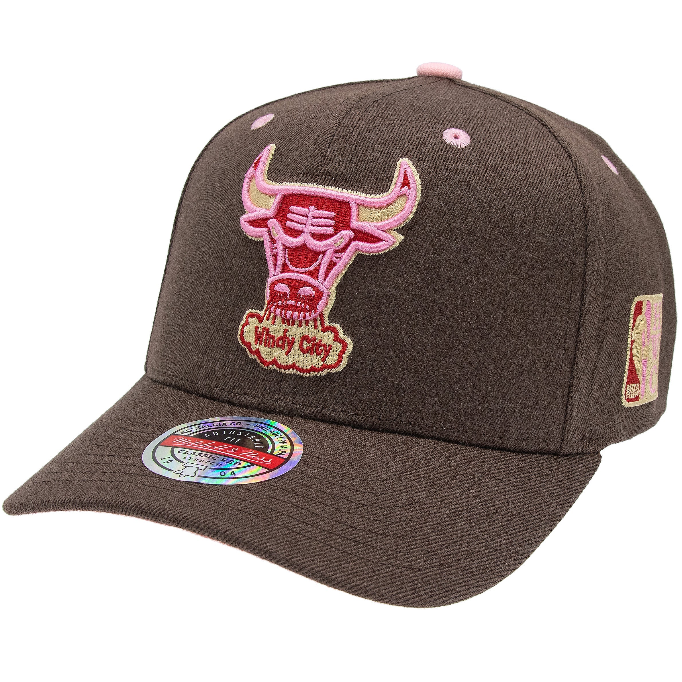 Chicago Bulls NBA Brown Sugar Bacon Classic Red Snapback Mitchell & Ness Brown/Pink