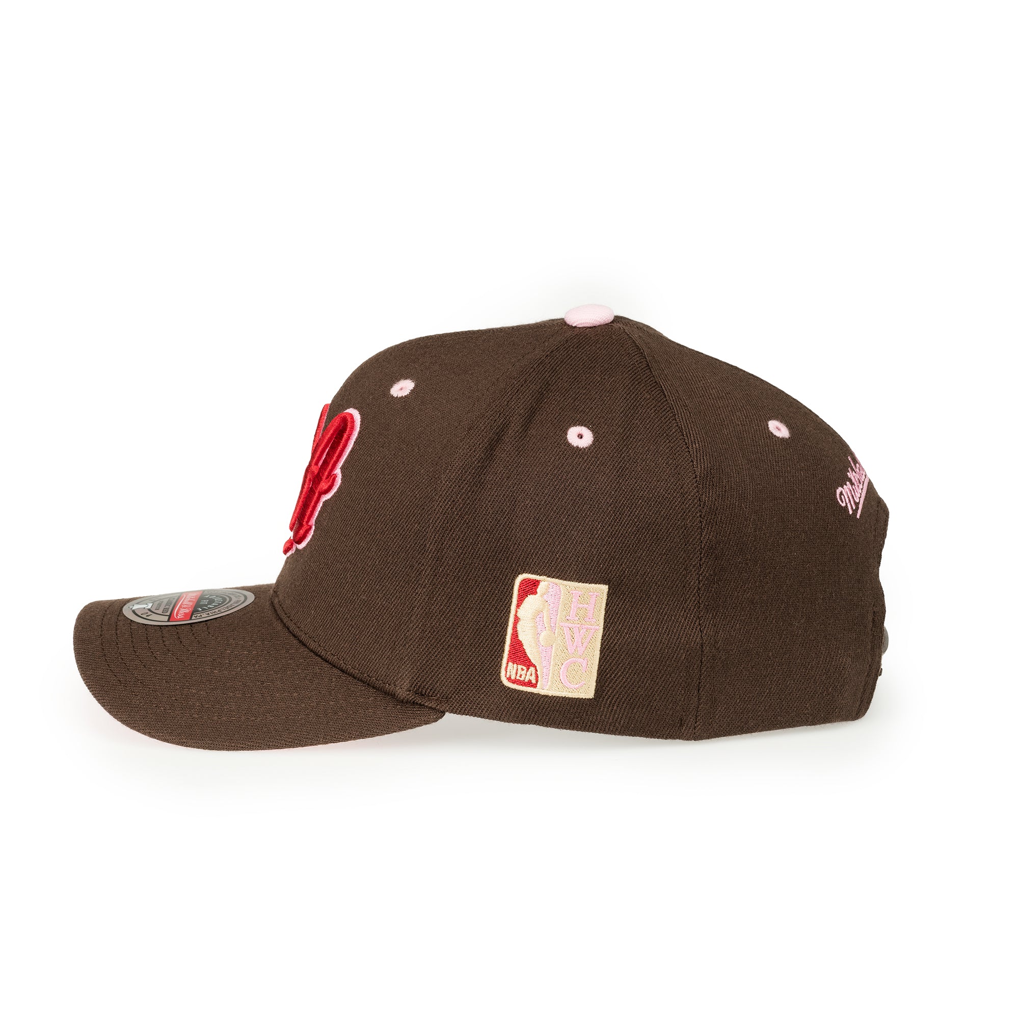 Los Angeles Lakers NBA Brown Sugar Bacon Classic Red Snapback Mitchell & Ness Brown/Pink