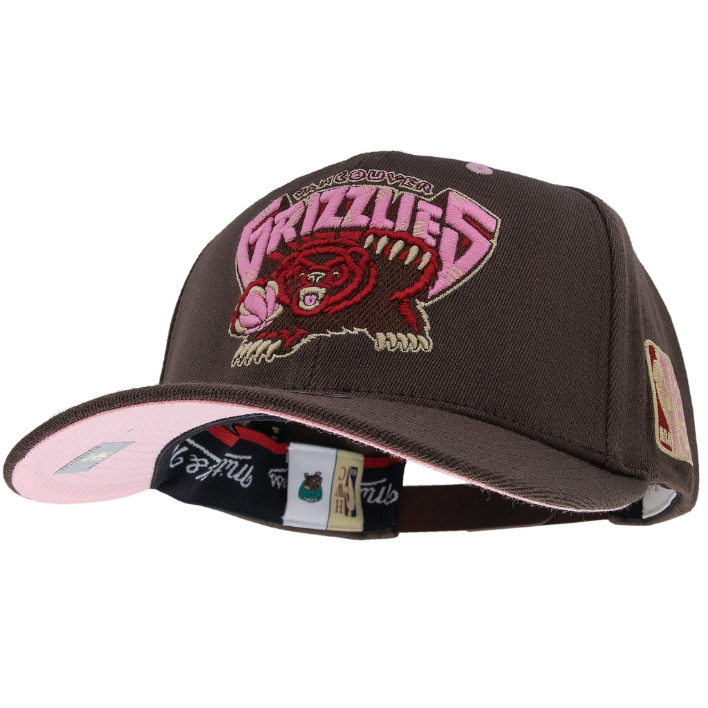 Vancouver Grizzlies NBA Brown Sugar Bacon Classic Red Snapback Mitchell & Ness Brown/Pink