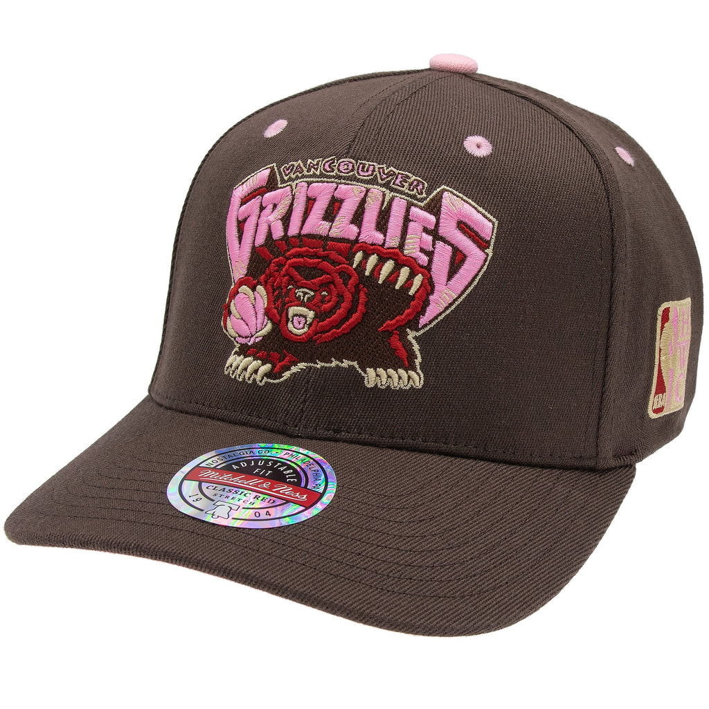 Vancouver Grizzlies NBA Brown Sugar Bacon Classic Red Snapback Mitchell & Ness Brown/Pink