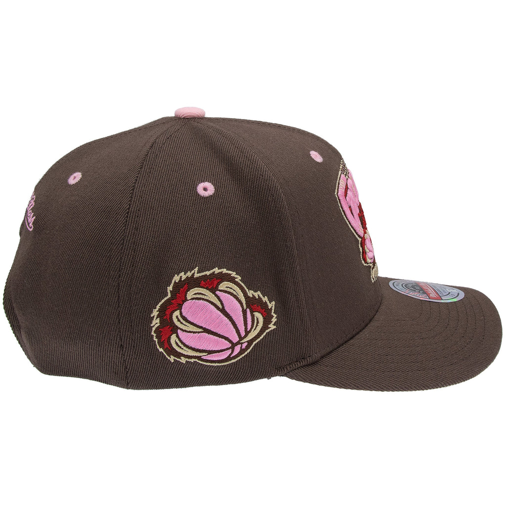 Vancouver Grizzlies NBA Brown Sugar Bacon Classic Red Snapback Mitchell & Ness Brown/Pink