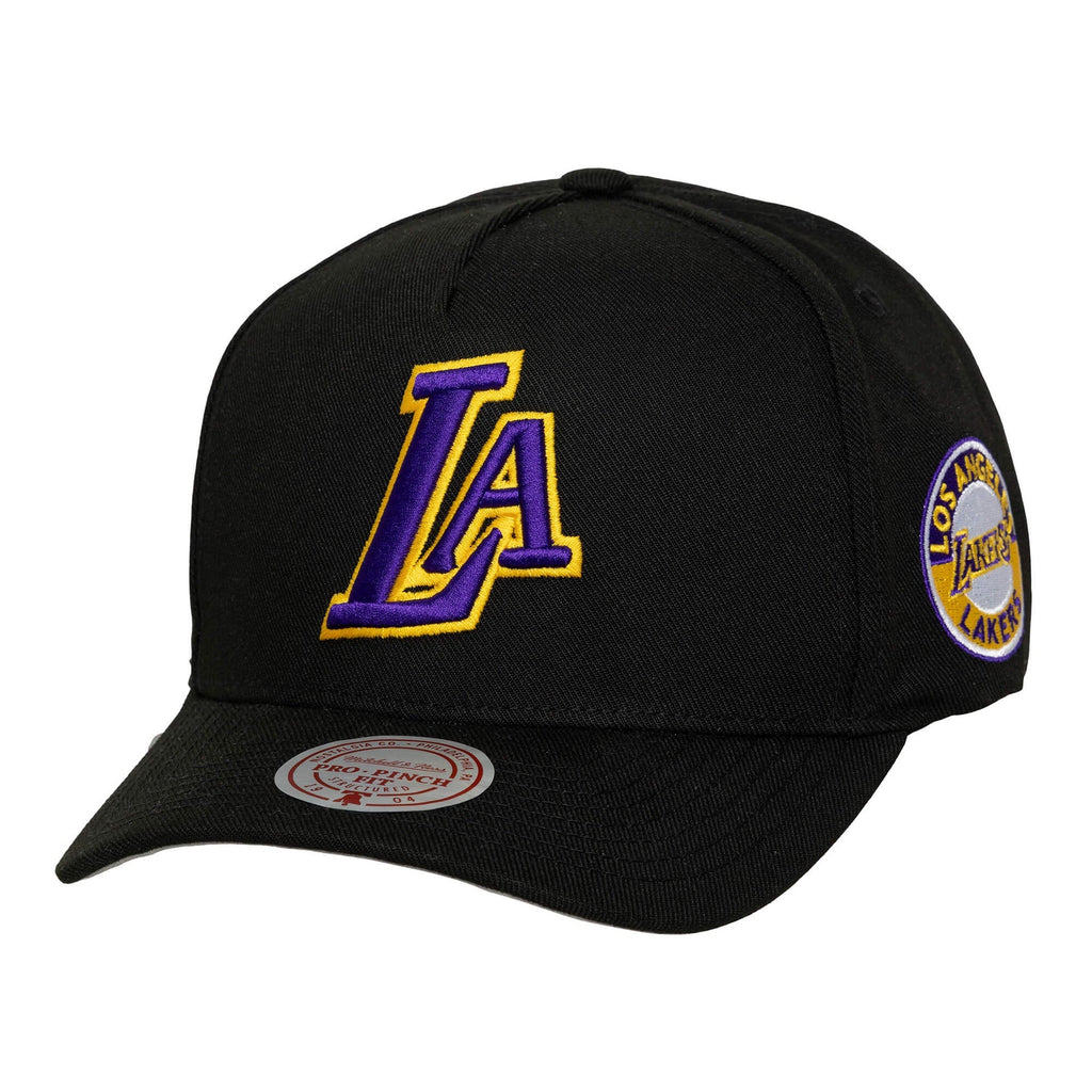 Los Angeles Lakers NBA Pro Pinch Snapback Mitchell & Ness Black