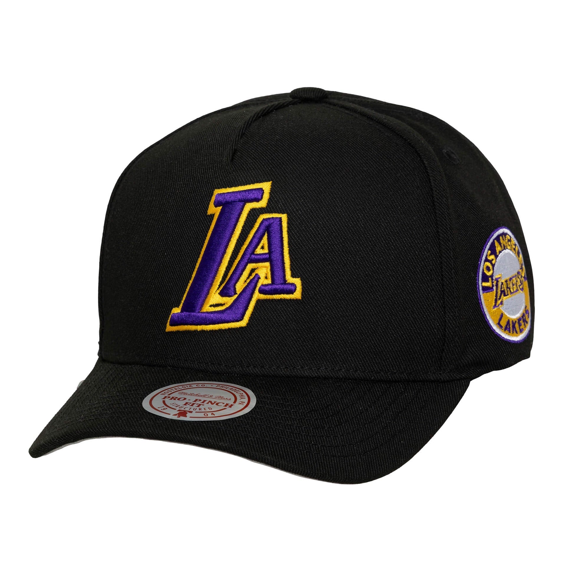 Los Angeles Lakers NBA Pro Pinch Snapback Mitchell & Ness Black
