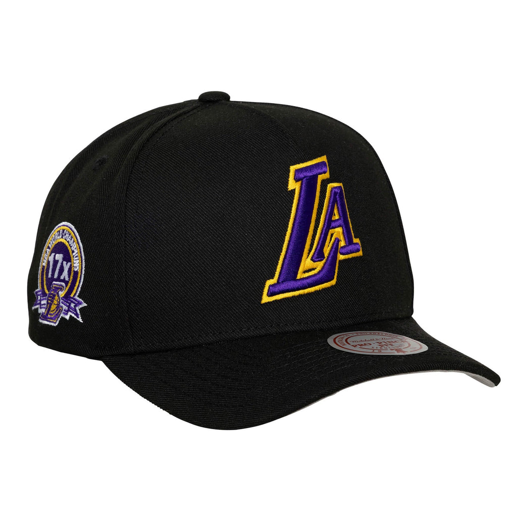 Los Angeles Lakers NBA Pro Pinch Snapback Mitchell & Ness Black