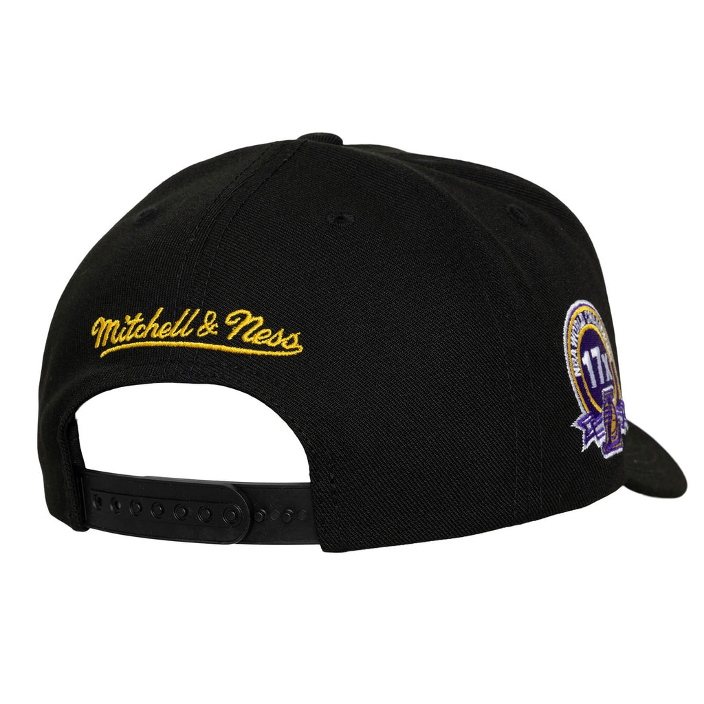 Los Angeles Lakers NBA Pro Pinch Snapback Mitchell & Ness Black