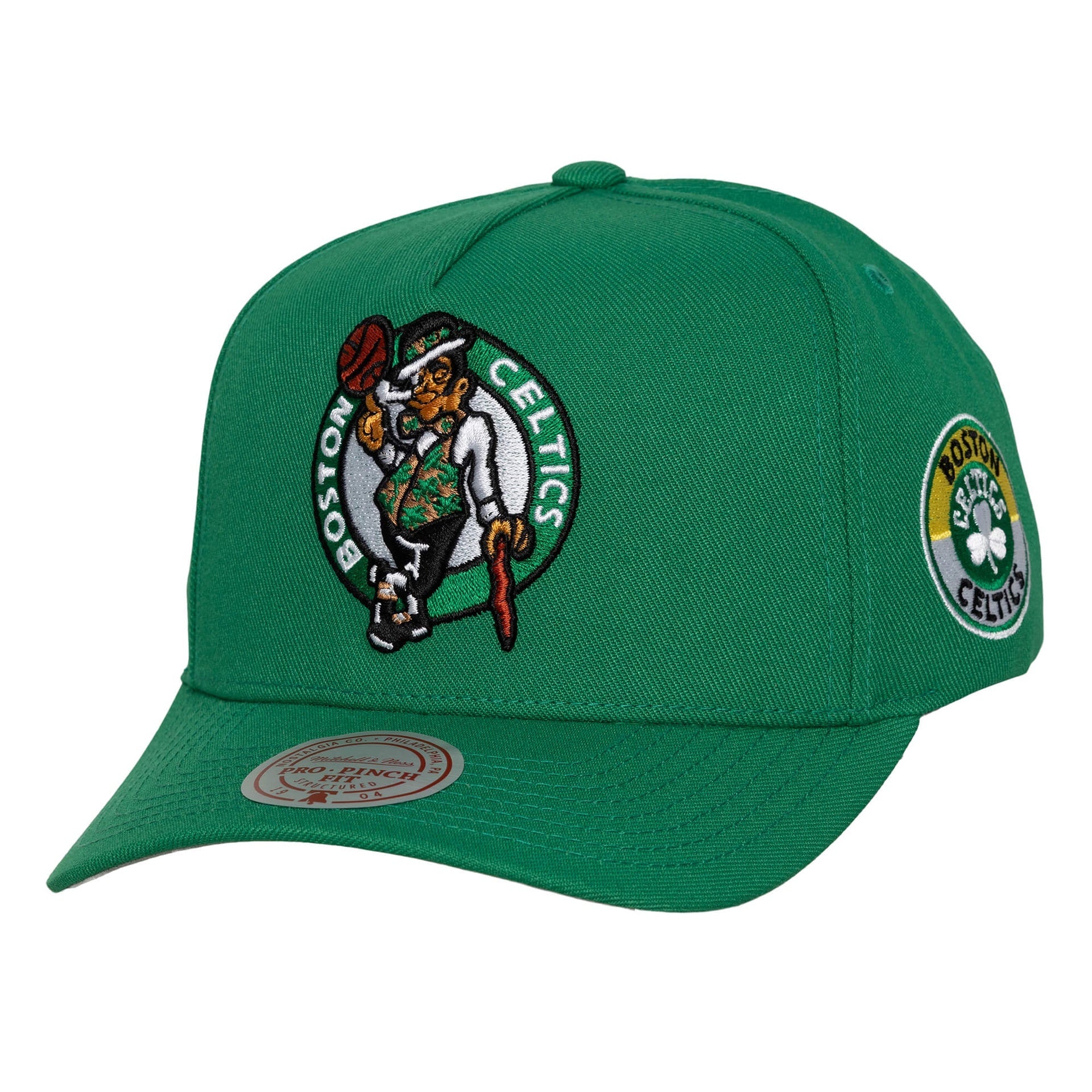 Boston Celtics NBA Pro Pinch Snapback Mitchell & Ness Green