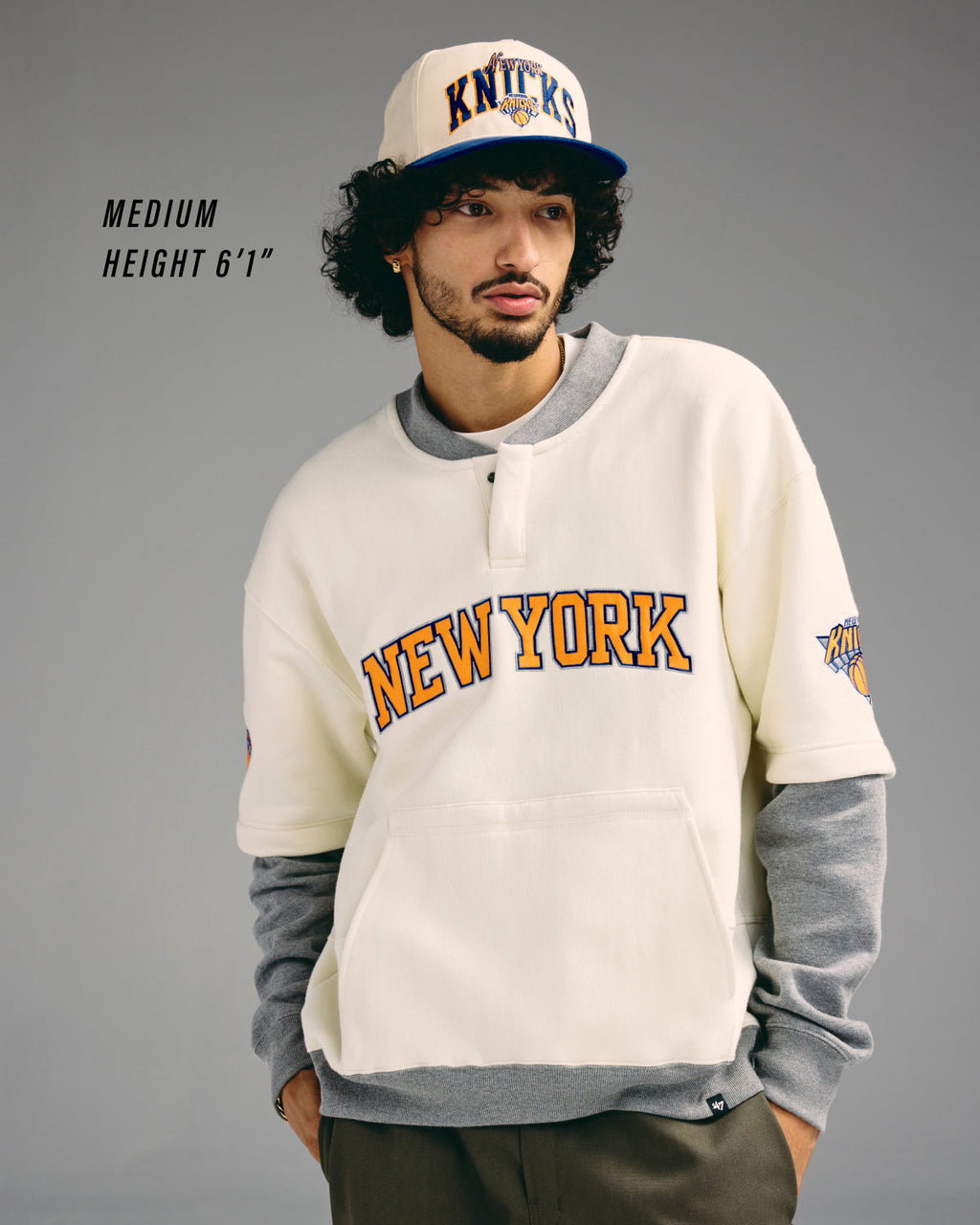 GOLDEN STATE WARRIORS TRIFECTA '47 DOUBLE LAYERED SNAP CREW