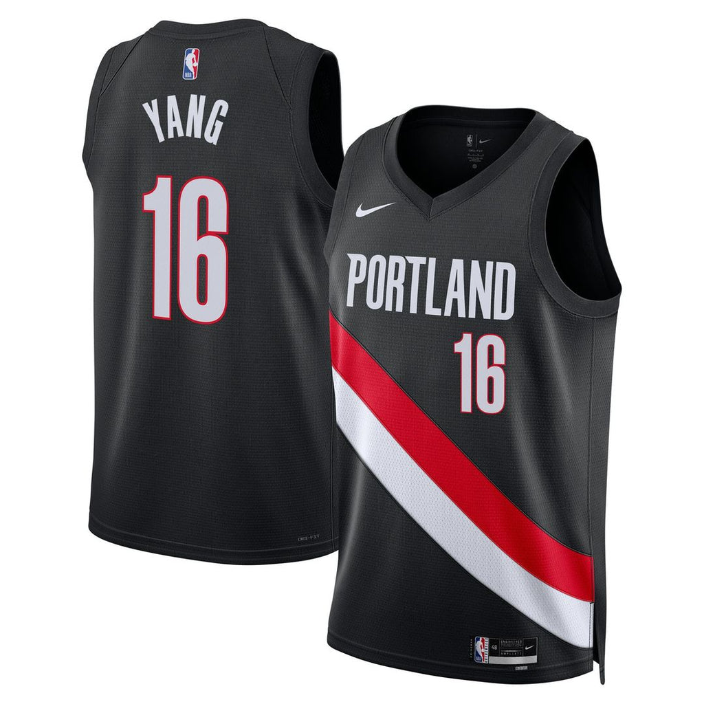 Yang Hansen Portland Trail Blazers Nike Unisex Swingman Jersey - Icon Edition - Black