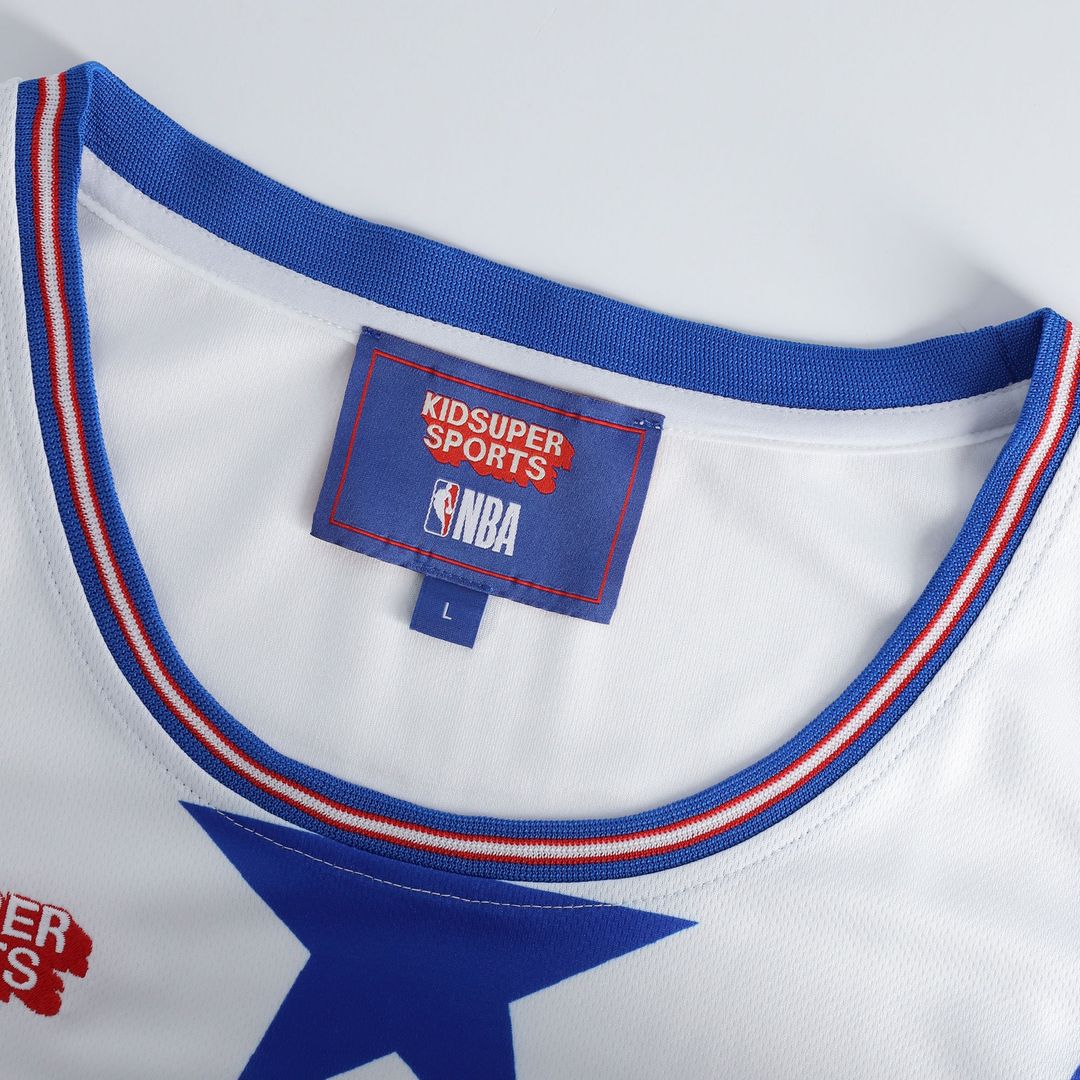 Philadelphia 76ers NBA & KidSuper Studios by Fanatics Unisex Hometown Jersey - White