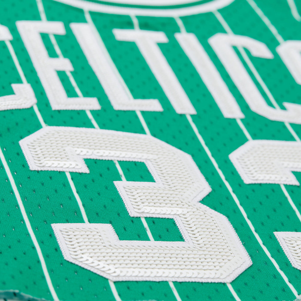 Larry Bird Boston Celtics Mitchell & Ness x DANNIJO Women's Fashion Cropped Basketball Jersey - Kelly Green