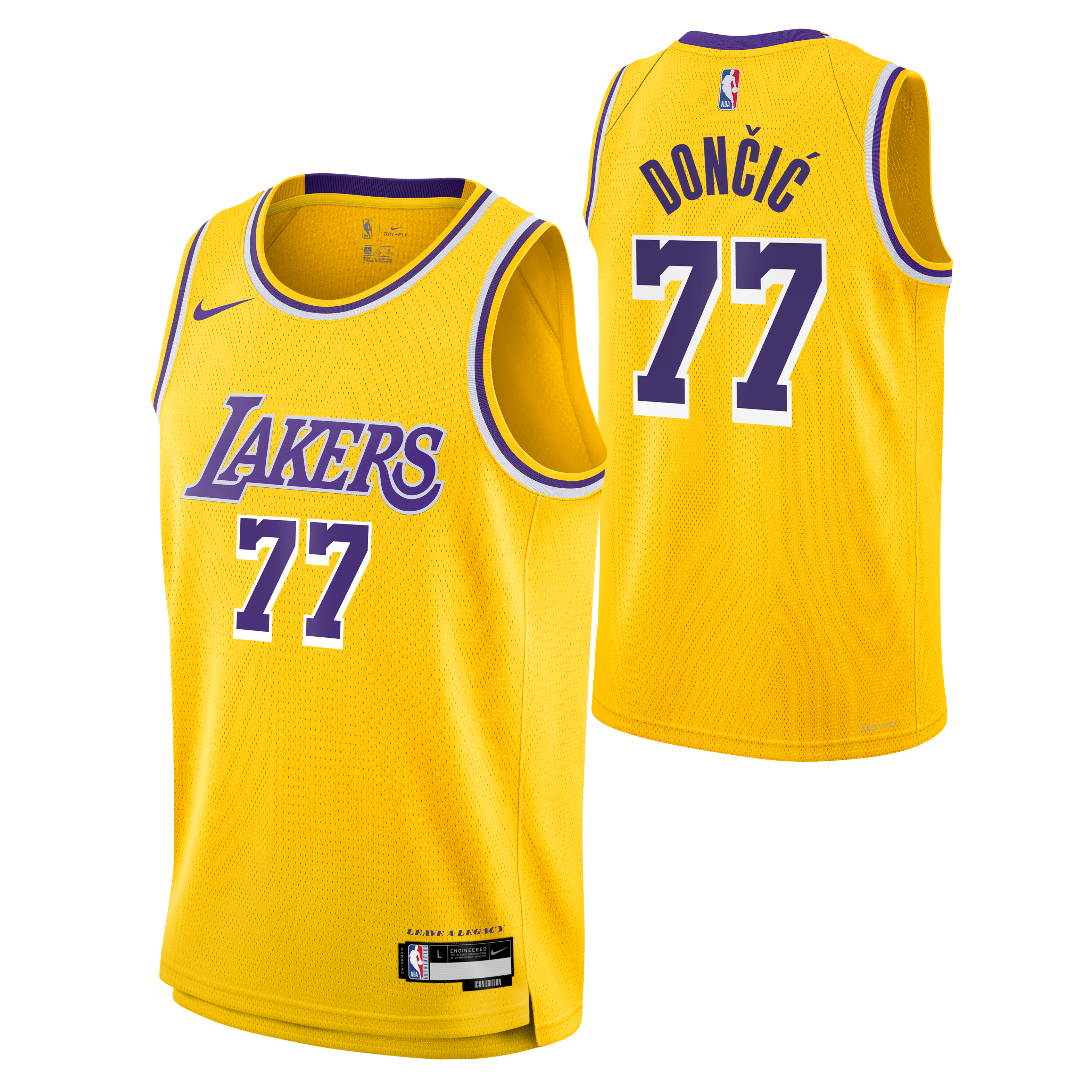 Luka Dončić Los Angeles Lakers Nike Unisex Swingman Jersey - Icon Edition - Gold