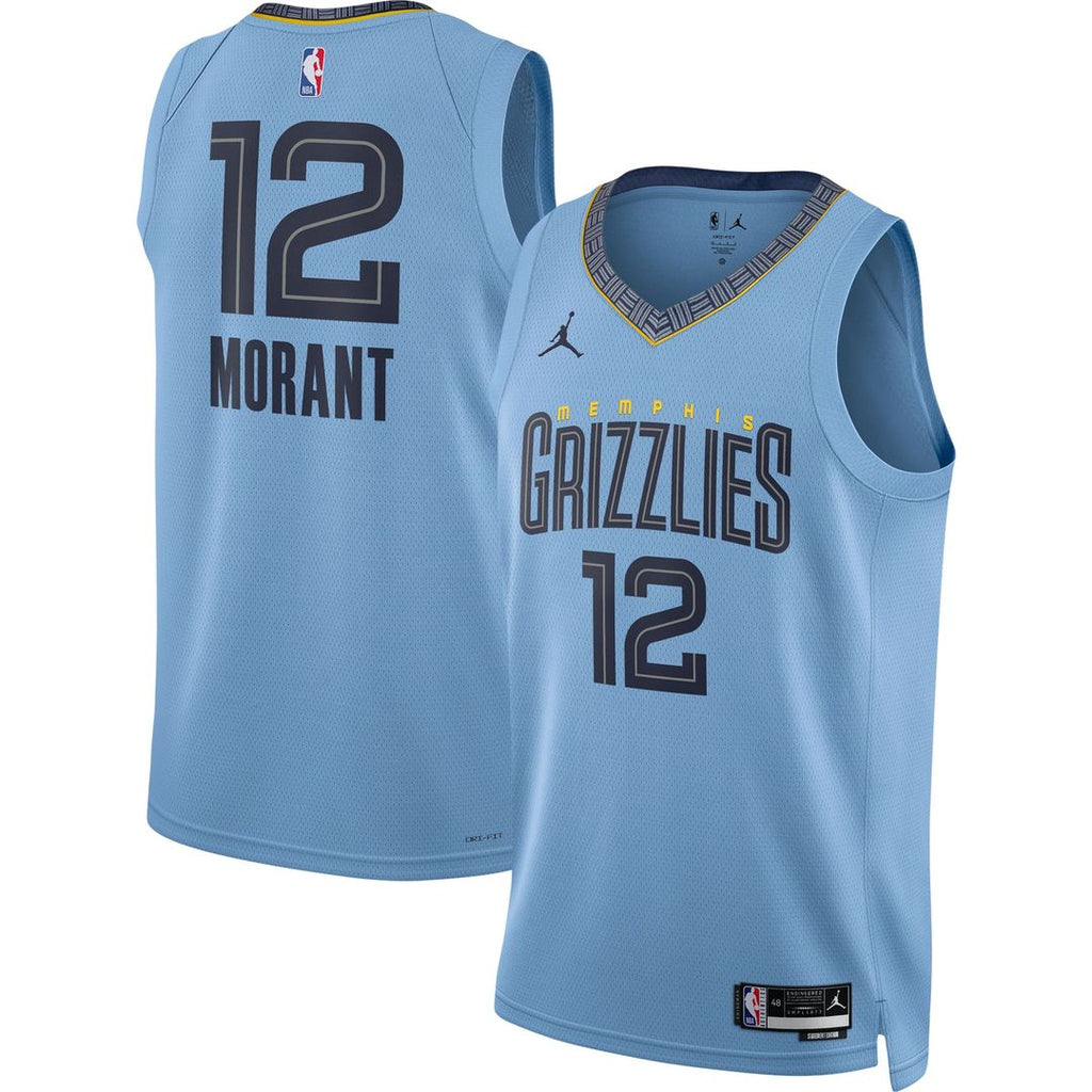 Ja Morant Memphis Grizzlies Jordan Brand Unisex Swingman Jersey - Statement Edition - Light Blue