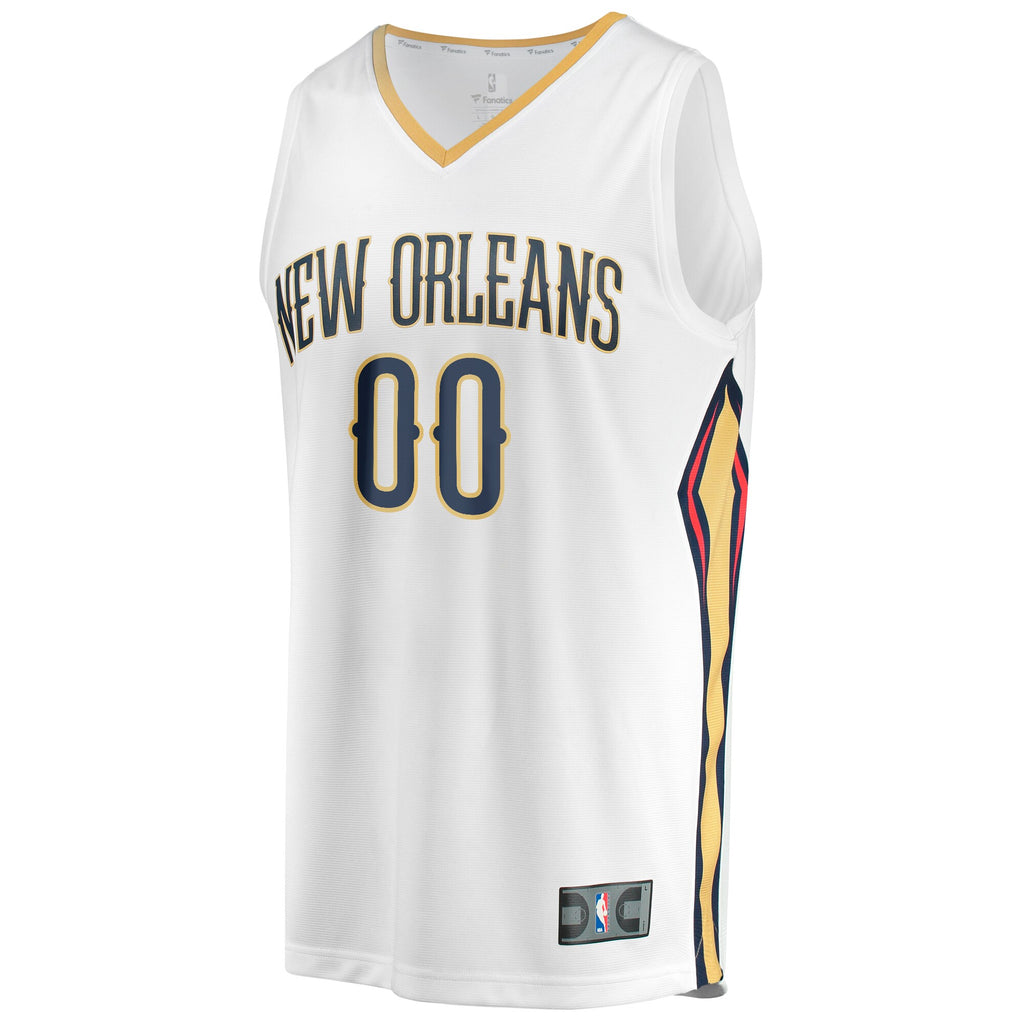 New Orleans Pelicans Fanatics Youth Fast Break Replica Custom Jersey - Association Edition - White