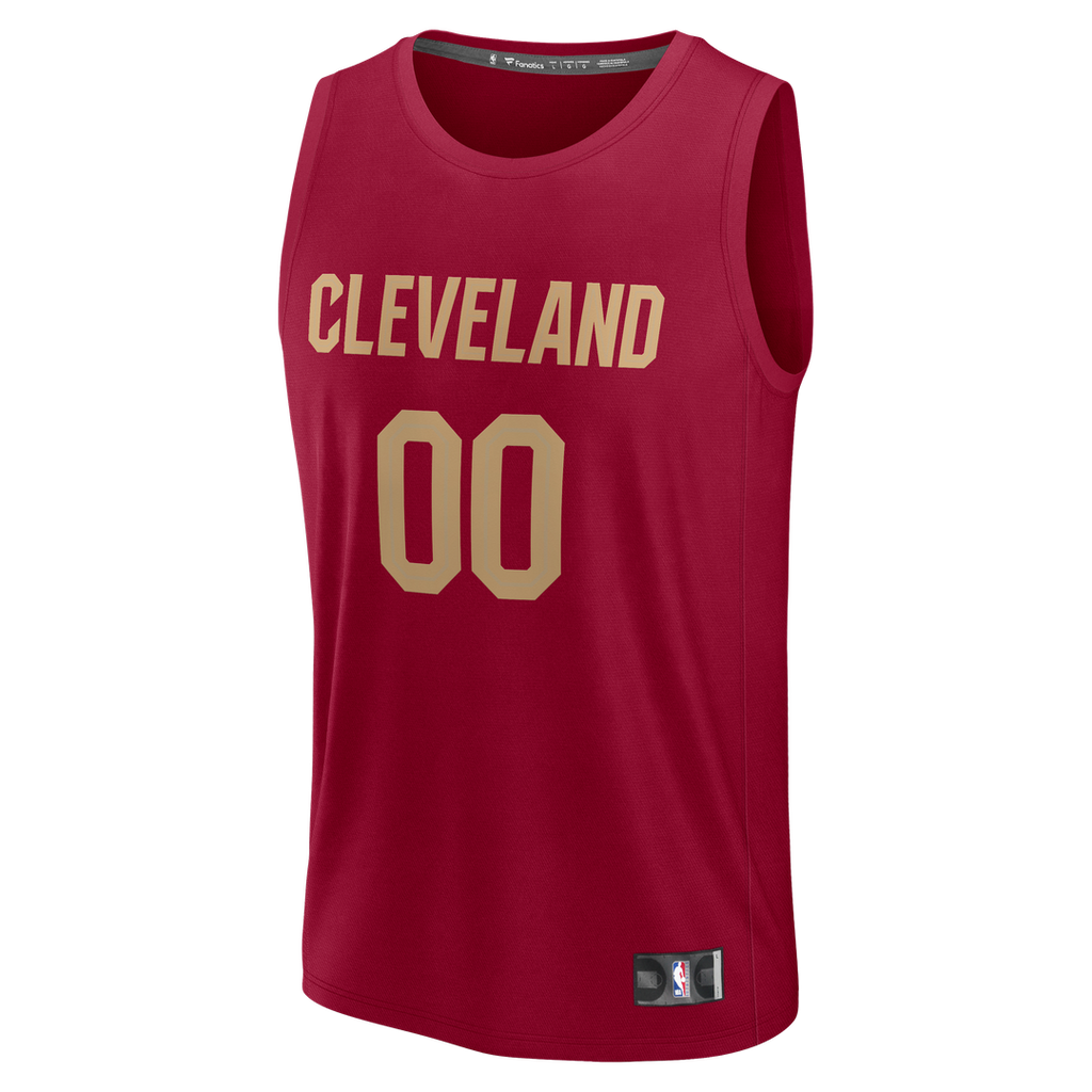 Cleveland Cavaliers Fanatics Youth Fast Break Custom Jersey - Statement Edition - Black