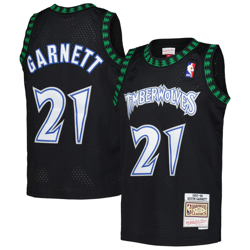 Kevin Garnett Minnesota Timberwolves Mitchell & Ness Youth 1997/98 Hardwood Classics Swingman Jersey - Black