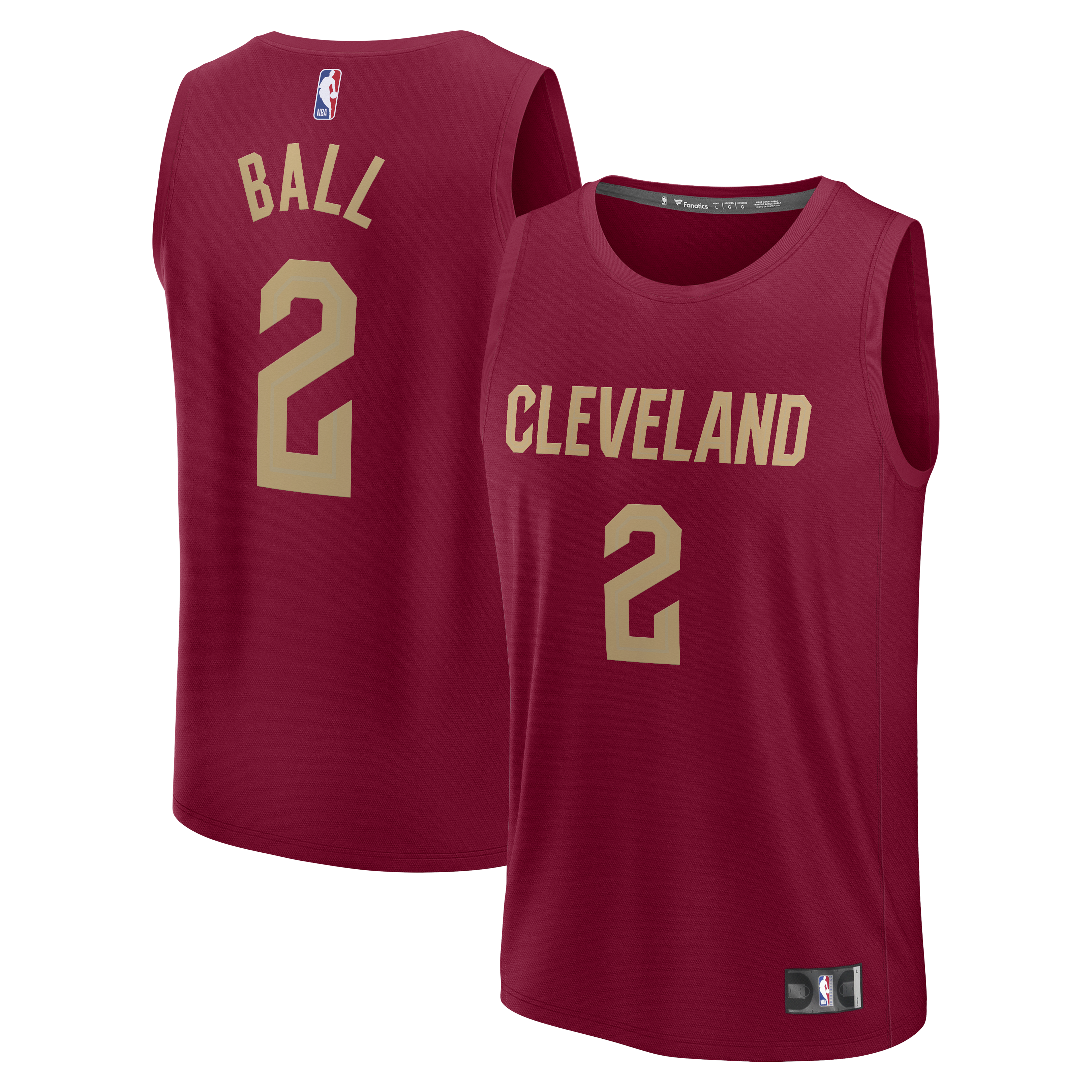 Lonzo Ball Cleveland Cavaliers Fanatics Fast Break Replica Jersey - Wine - Icon Edition