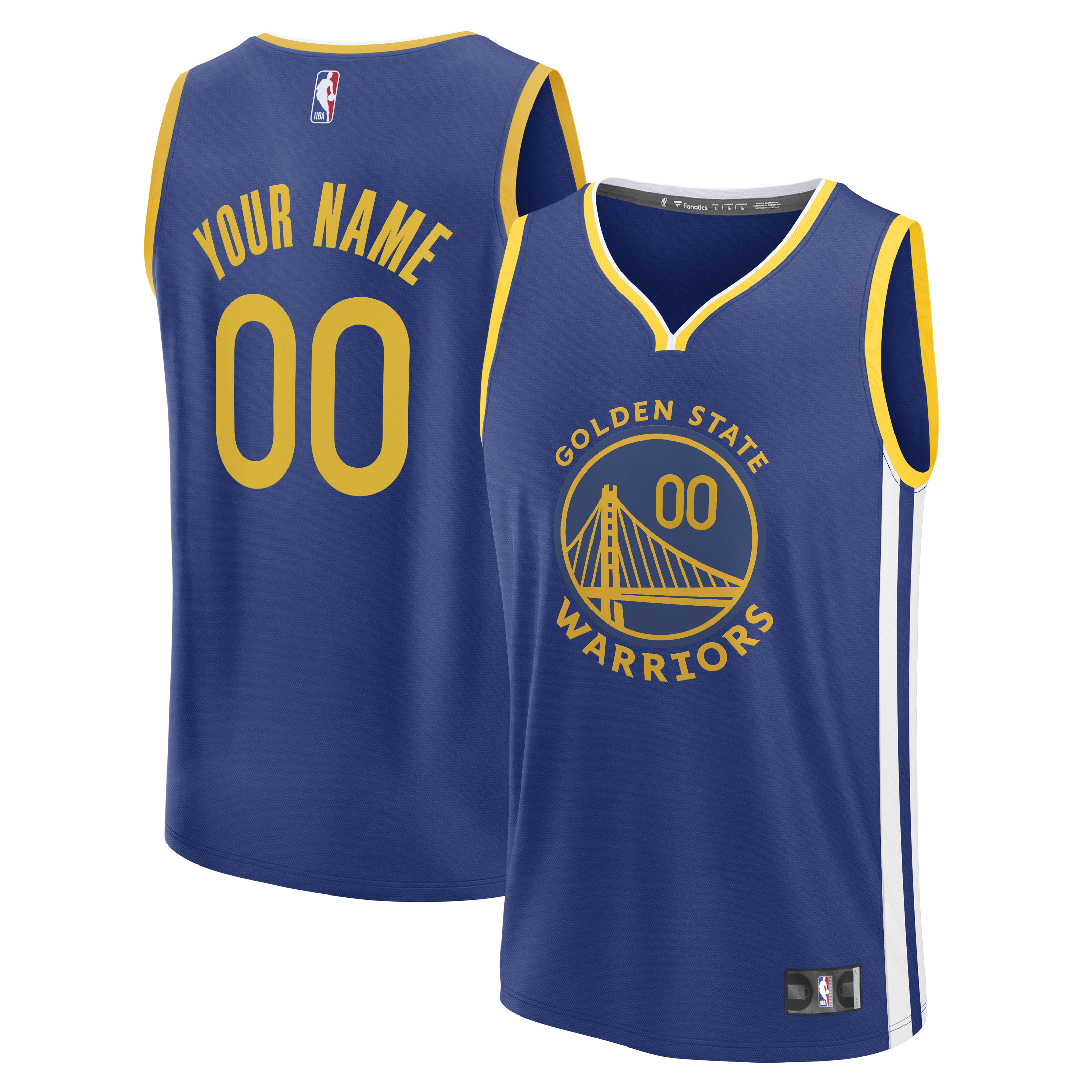 Golden State Warriors Fanatics Fast Break Custom Jersey - Icon Edition - Royal