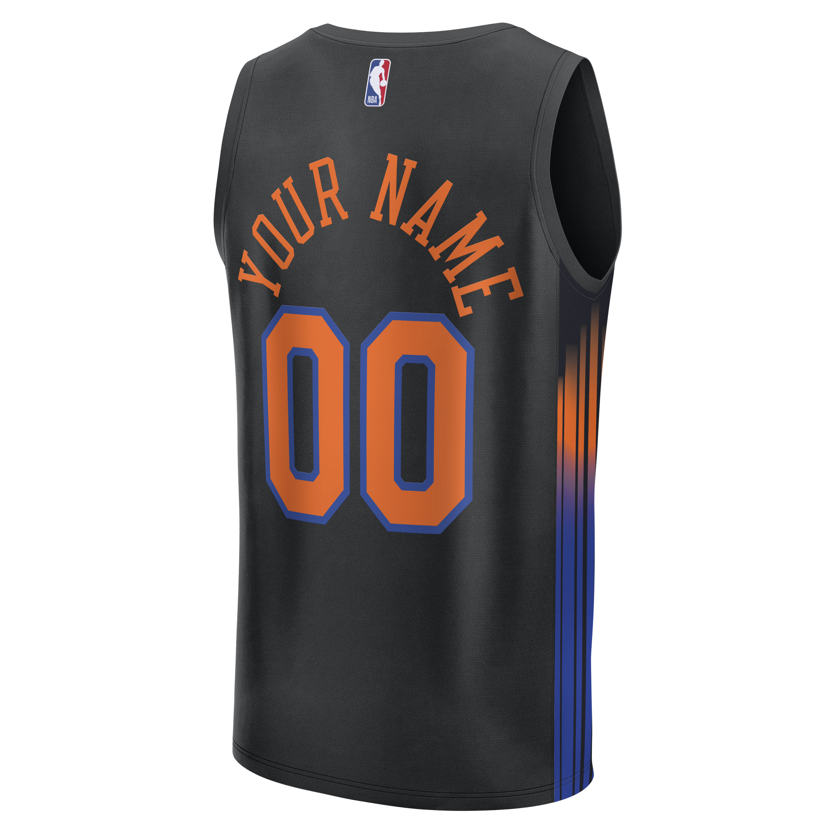 New York Knicks Fanatics Youth Fast Break Custom Jersey - Statement Edition - Black