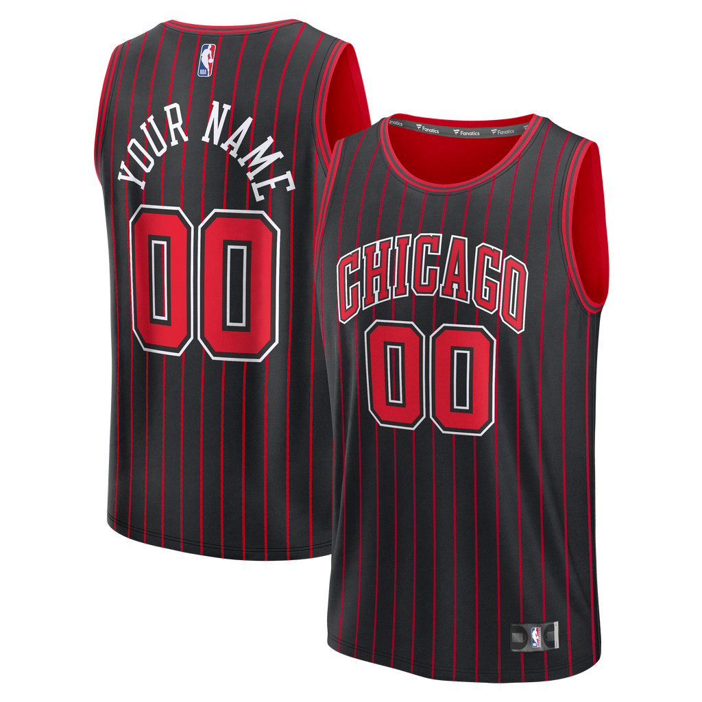 Chicago Bulls Fanatics Fast Break Custom Jersey - Icon Edition - Black
