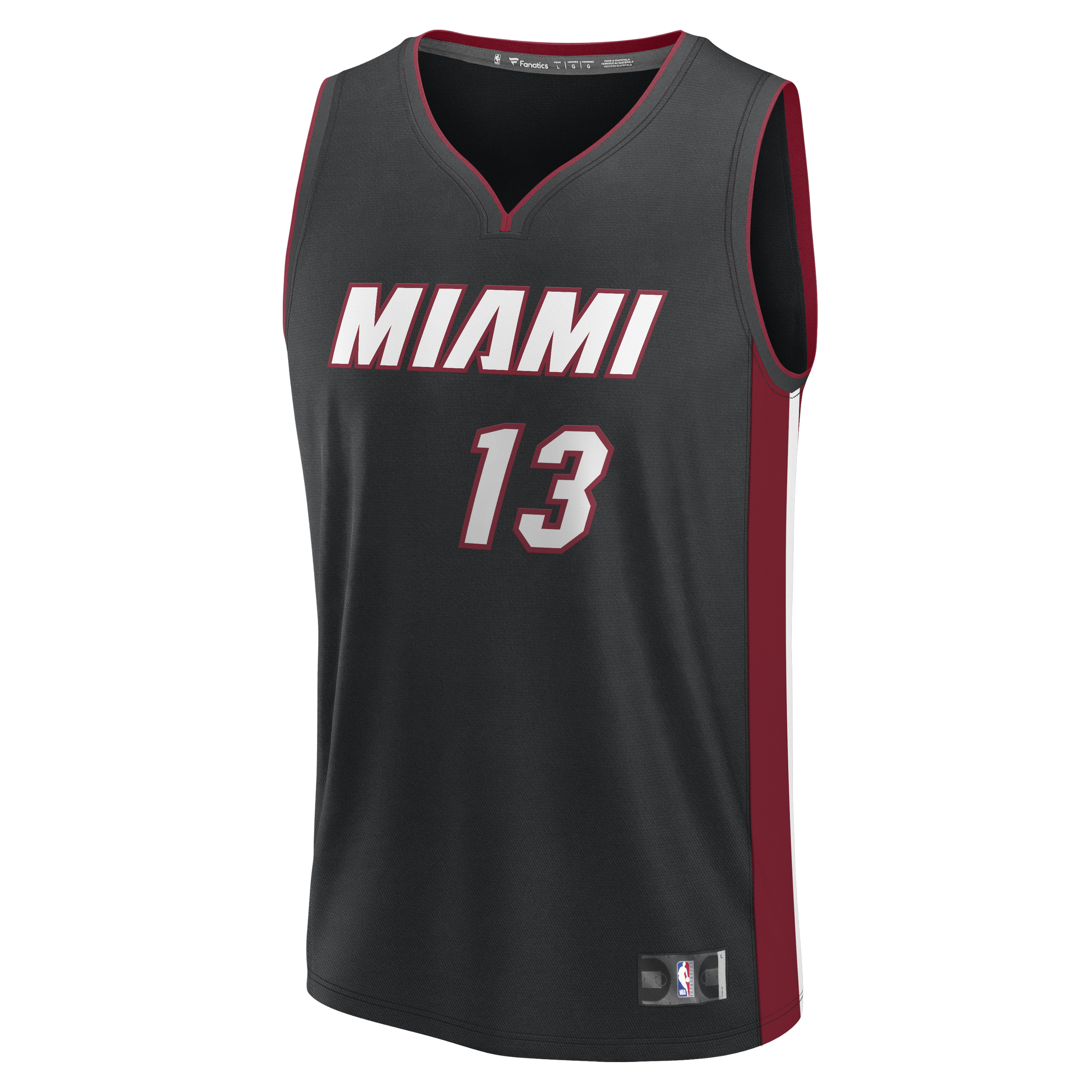 Bam Adebayo Miami Heat Fanatics Fast Break Replica Jersey - Black - Icon Edition