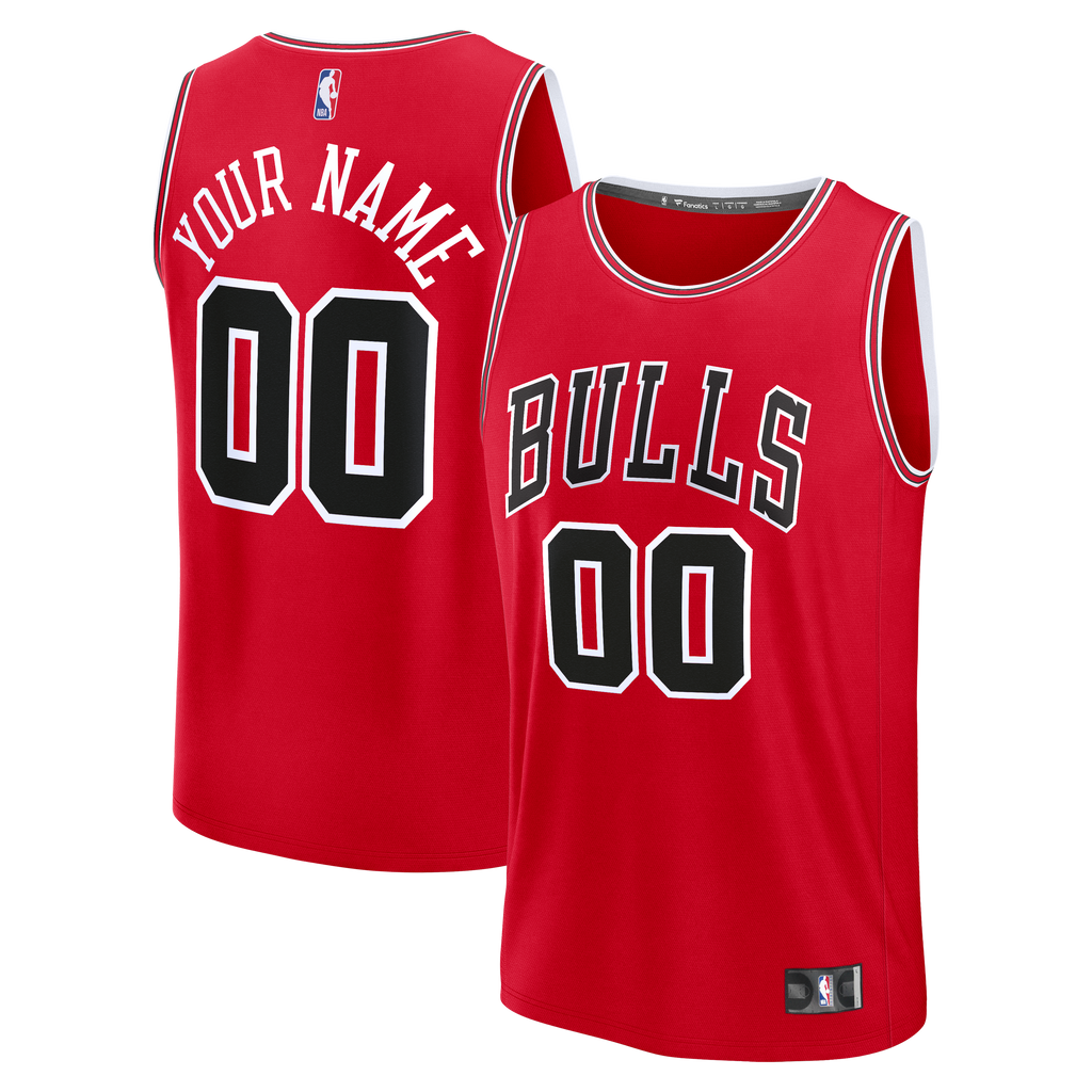 Chicago Bulls Fanatics Youth Fast Break Custom Jersey - Icon Edition - Red