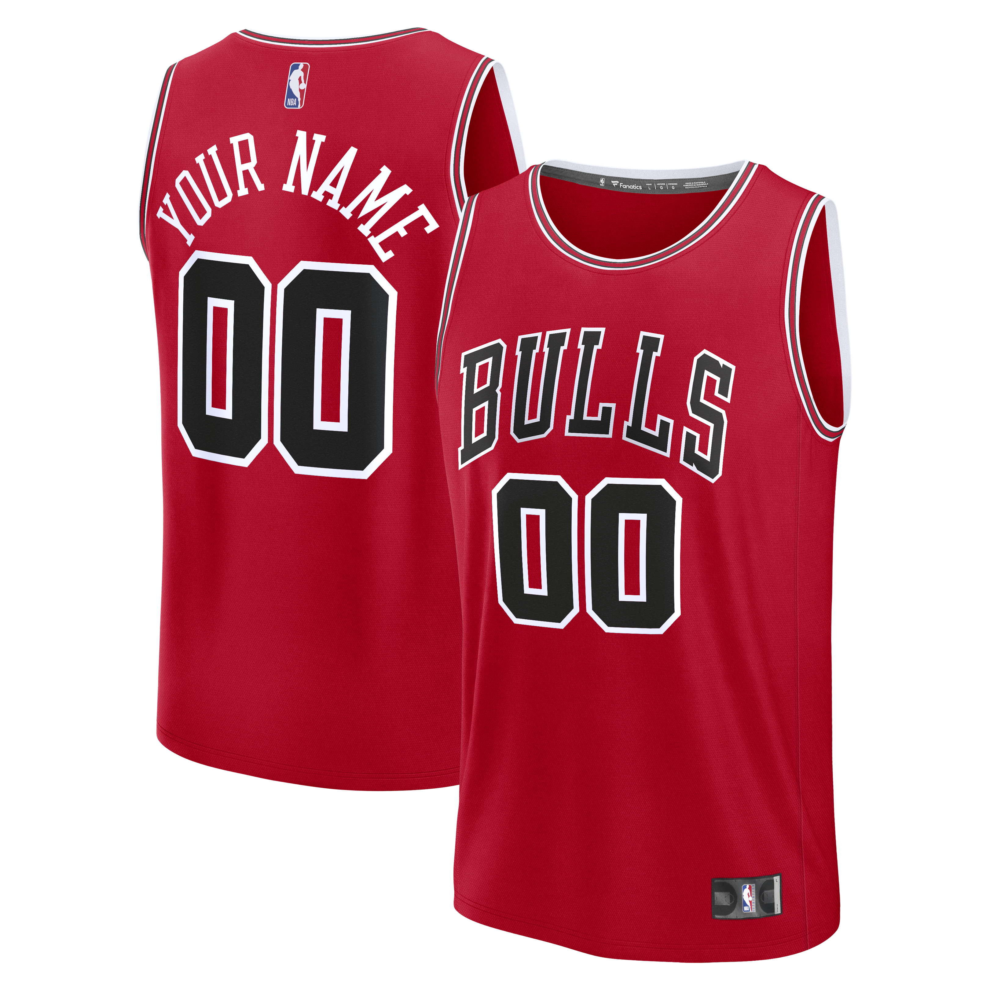 Chicago Bulls Fanatics Youth Fast Break Custom Jersey - Icon Edition - Red