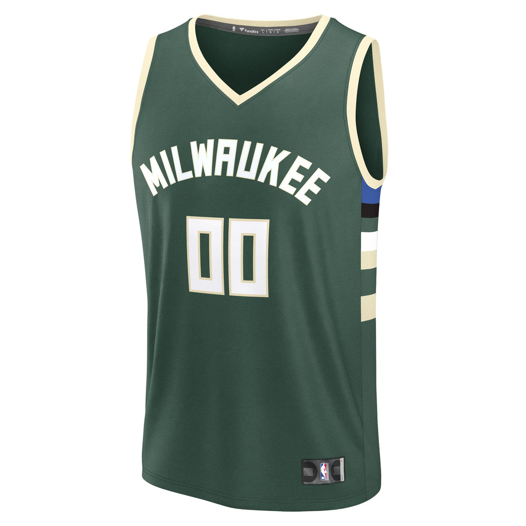 Milwaukee Bucks Fanatics Fast Break Custom Jersey - Association Edition - White