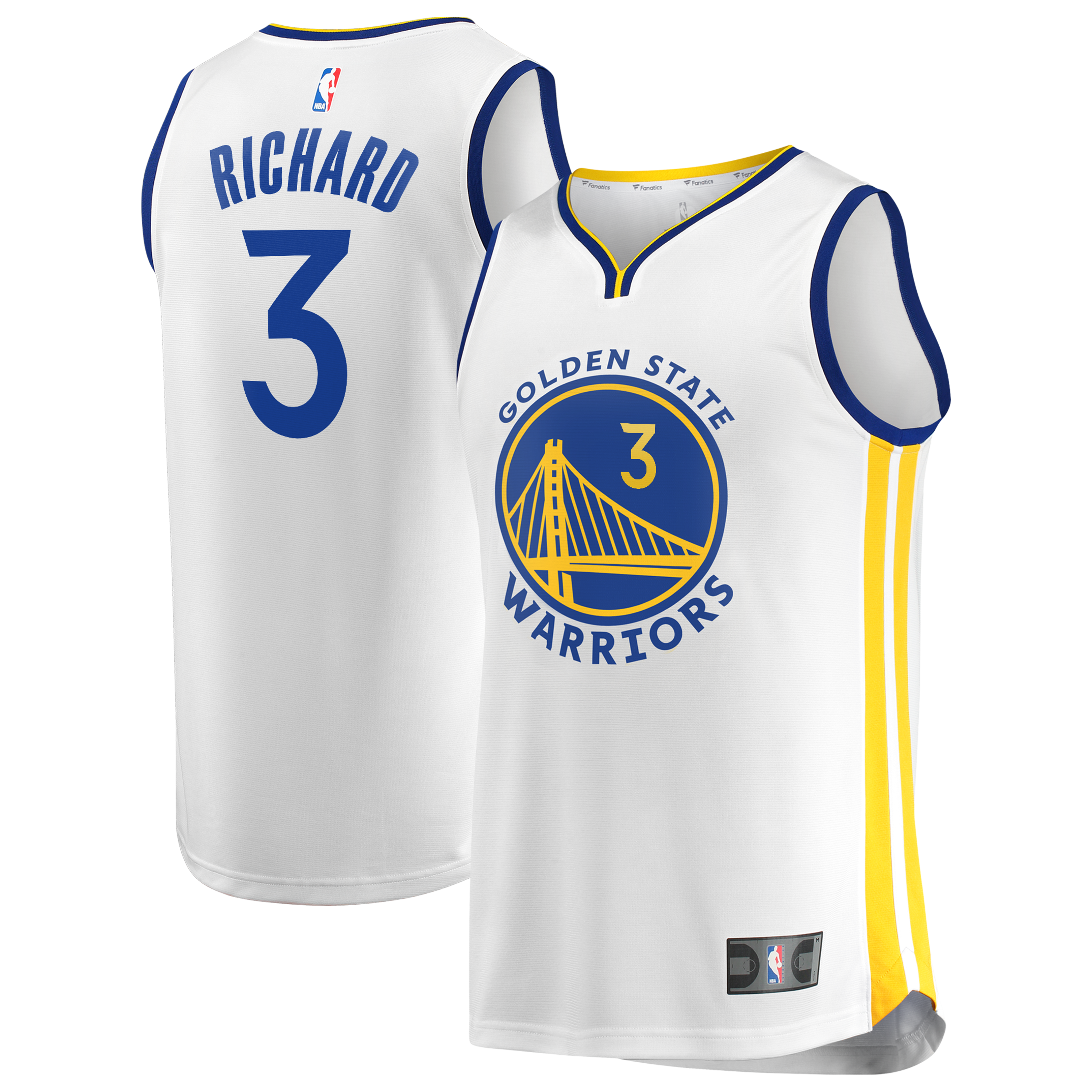 Will Richard Golden State Warriors Fanatics Fast Break Replica Jersey - White - Association Edition