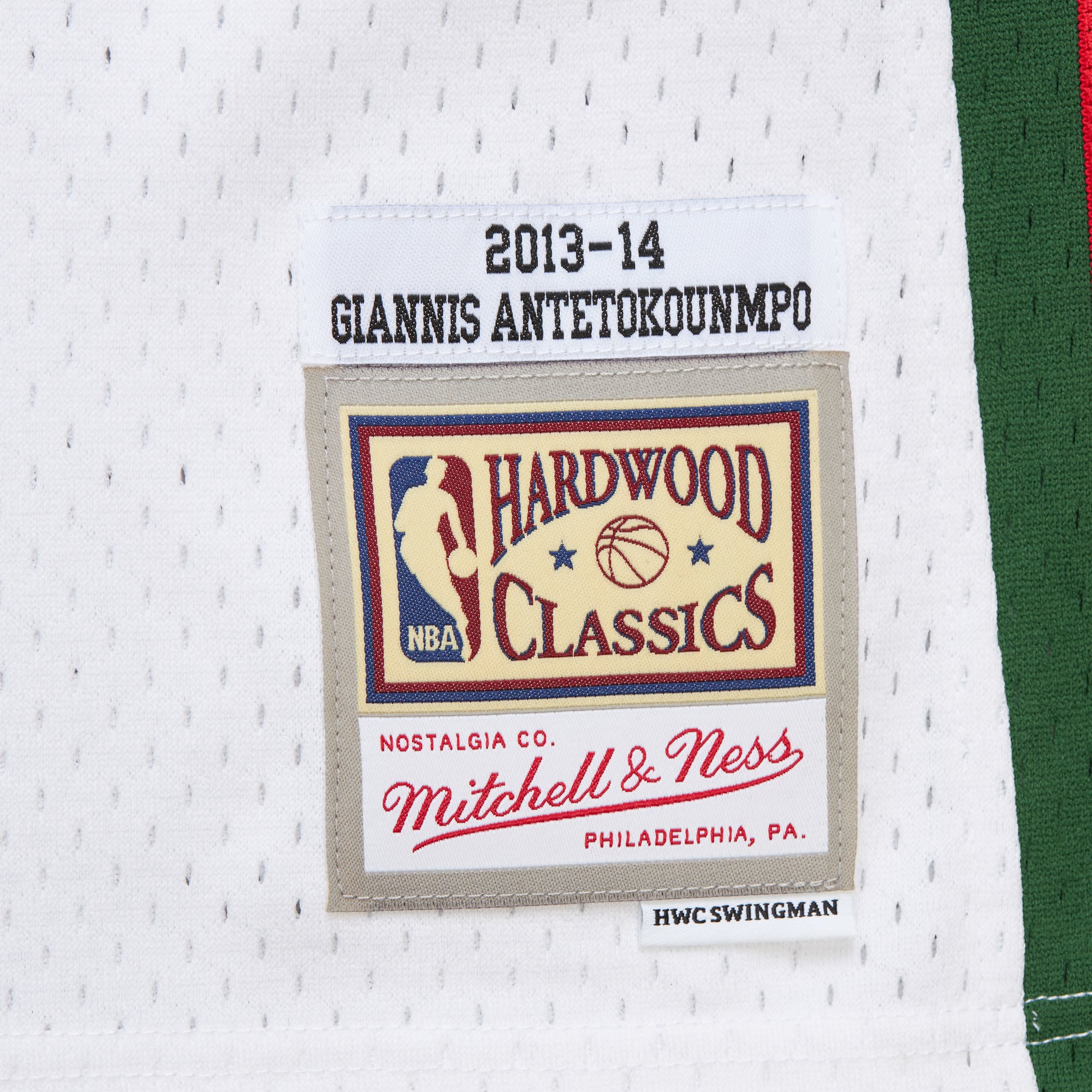 Giannis Antetokounmpo Milwaukee Bucks Mitchell & Ness 2013/14 Hardwood Classics Swingman Jersey - White